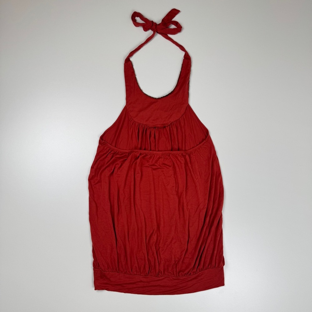 Vintage Y2K Twenty One Beaded Halter Top Micro Mini Dress Size Small Boho Fairy - Picture 3 of 11